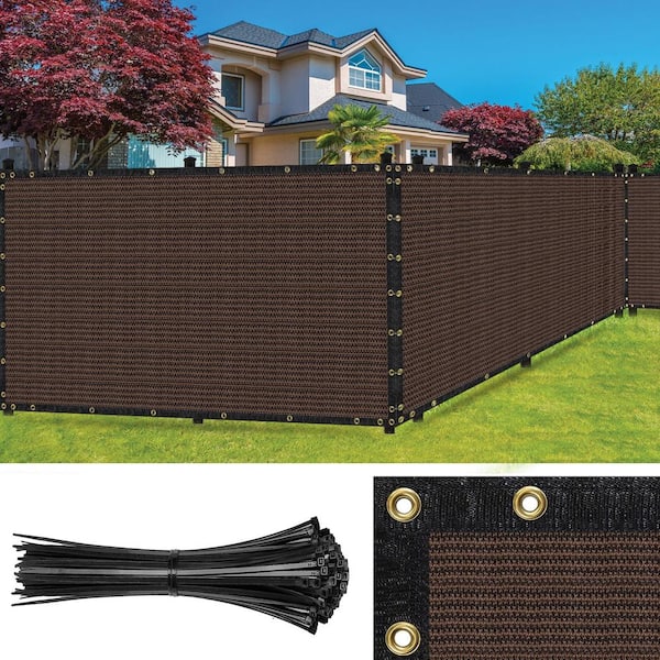 SEALTECH 8-ft H x Brown Non-Recycled Polypropylene Chain Link Fence Screen