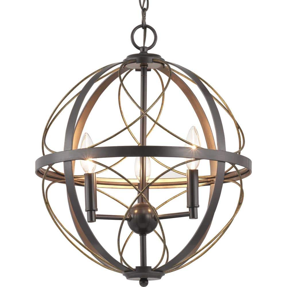 Brandywine Antique Bronze 3-Light Farmhouse Pendant