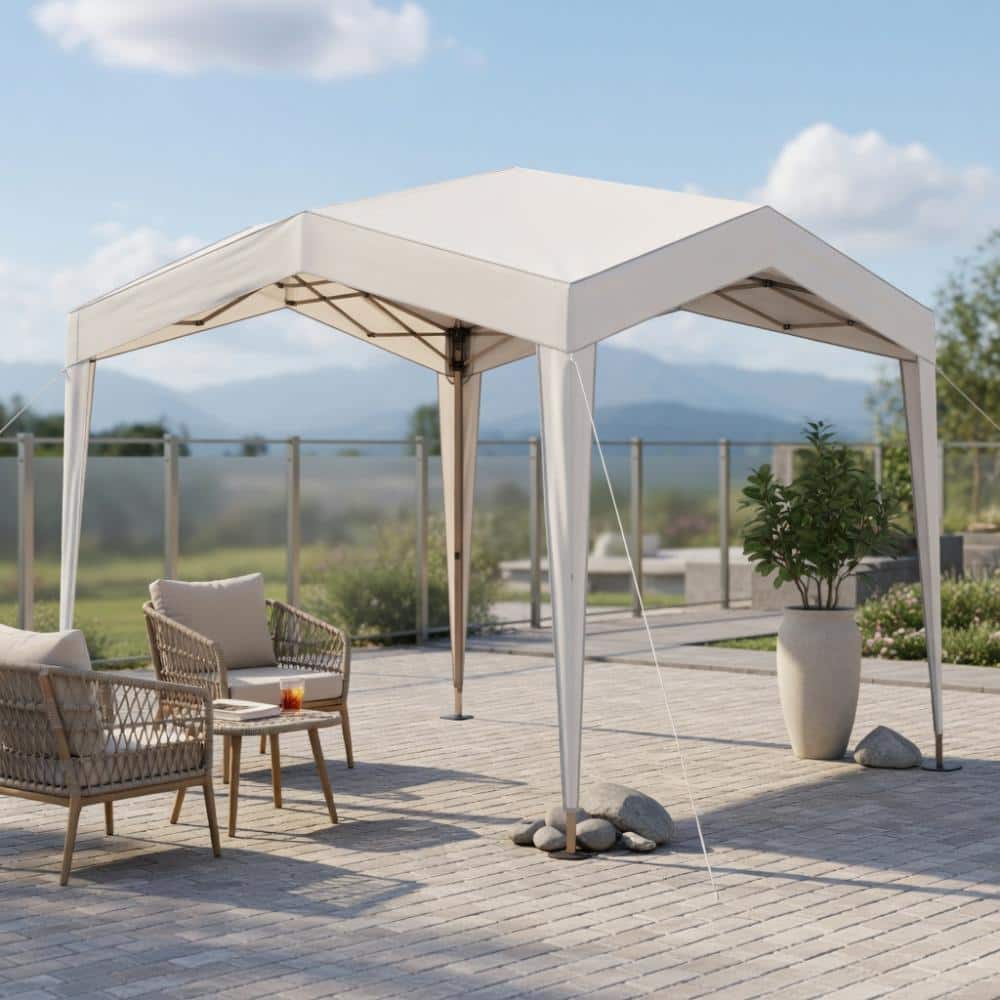 10x10 ft Pop-Up Canopy, 4 Sidewalls & Mesh Netting, UPF50+ Protection, Wheeled Bag, White price history on PriceWatchPro