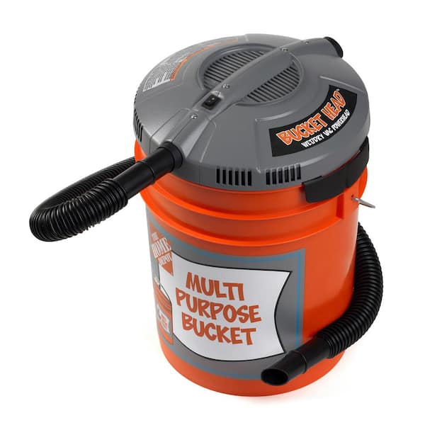 Bucket Head 5 Gallon 1.75 Peak HP Wet/Dry Shop Vacuum Powerhead with Filter  Bag and Hose (compatible with 5 Gal. Homer Bucket) BH0100 - The Home Depot