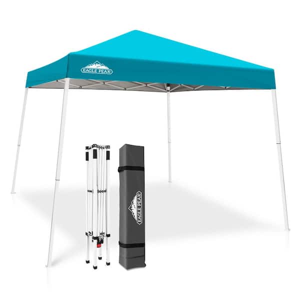 EAGLE PEAK 10 ft. W x 10 ft. D Slant Leg Pop-Up Canopy Tent