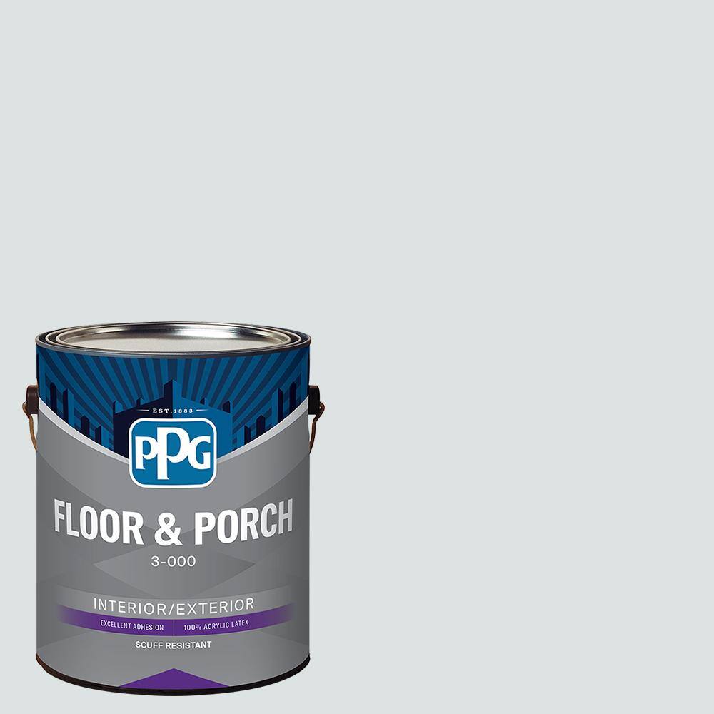 PPG 1 gal. PPG10122 Inverness Gray Satin Interior/Exterior Floor and Porch Paint PPG10122FP