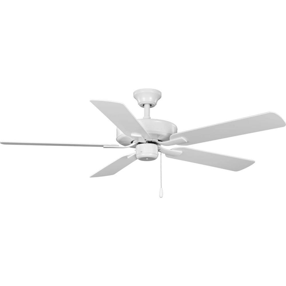 AirPro 52" White and Wood Reversible Blade Ceiling Fan
