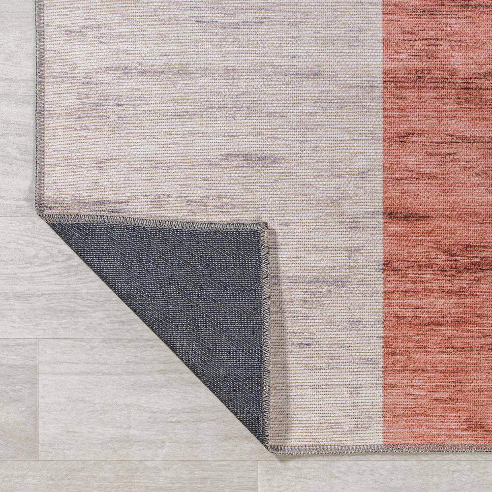 Ivory Stripe Easy-Care Synthetic 4' x 6' Area Rug