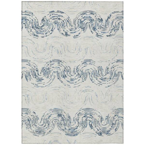 Chantille Machine Washable Indoor/Outdoor Abstract ACN2461 Ivory 3 ft. x 4 ft. Area Rug