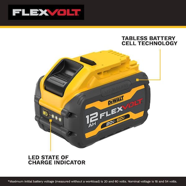 FLEXVOLT 20-Volt/60-Volt Max Lithium-Ion 12.0 Ah Battery Pack