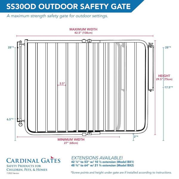 Cardinal Gates 30 H x 27 to W x D Outdoor
