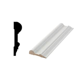 WG 1001 11/16 in. x 2-3/4 in. x 96 in. Primed Finger-Jointed Chail Rail Moulding