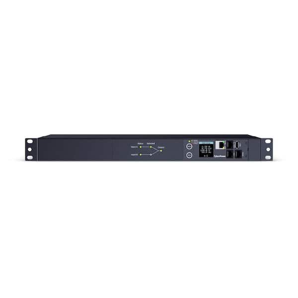 Switched ATS PDU, 100-120V, 15A (Derated to 12A), 10 Outlets, 1U Rackmount