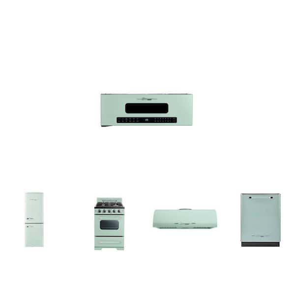 Classic Retro Summer Mint Green Kitchen Appliance Suite