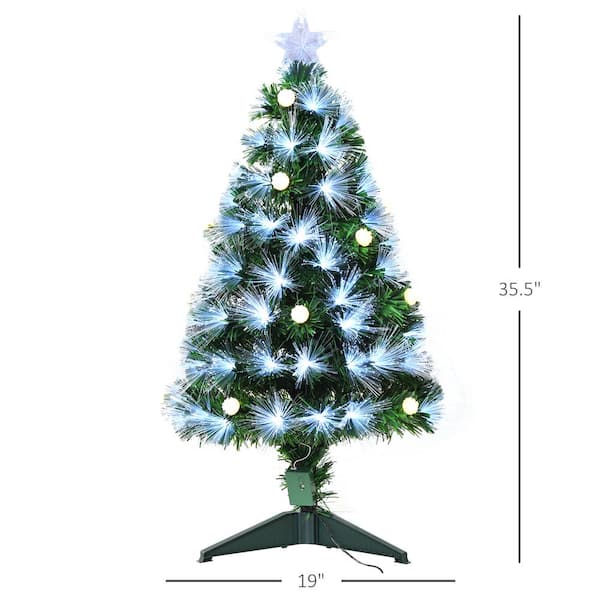 Yaheetech 3FT/90 cm Christmas Tree Mini Artificial Christmas Tree Tabletop 96 PVC Tips Xmas Tree with Cement Base 