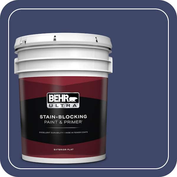 BEHR ULTRA 5 gal. #S-H-620 Midnight Sky Flat Exterior Paint & Primer
