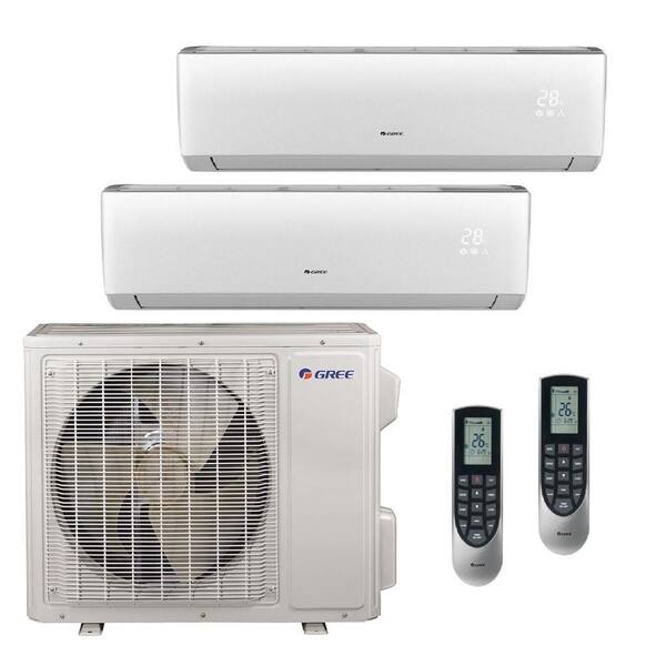Gree Multi 21 Zone 18 000 Btu 1 5 Ton Ductless Mini Split Air Conditioner With Heat Inverter Remote 208 230 Volt 60hz Multi18hp200 The Home Depot
