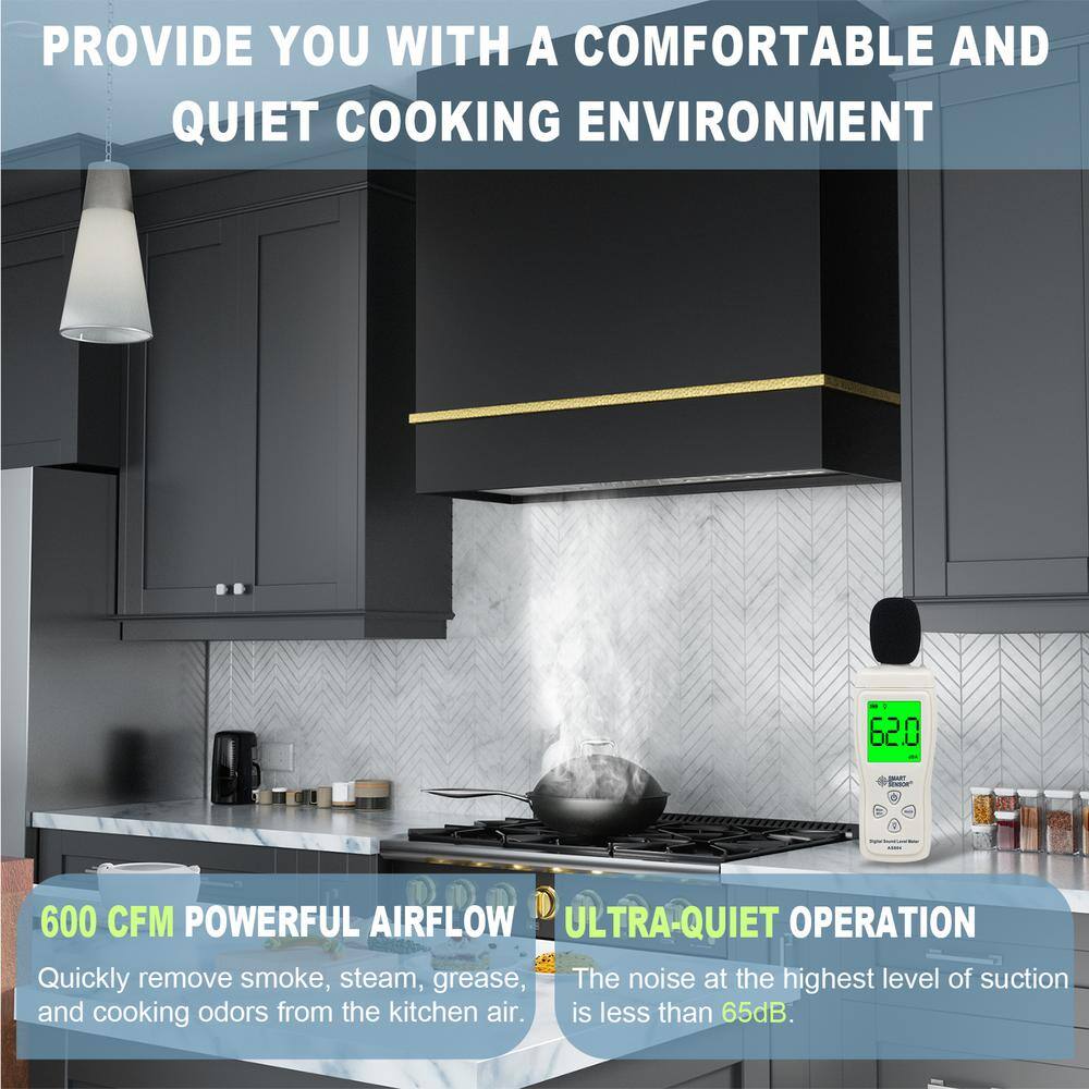 30-Inch Stainless Steel Wall-Mount Range Hood with Charcoal Filter