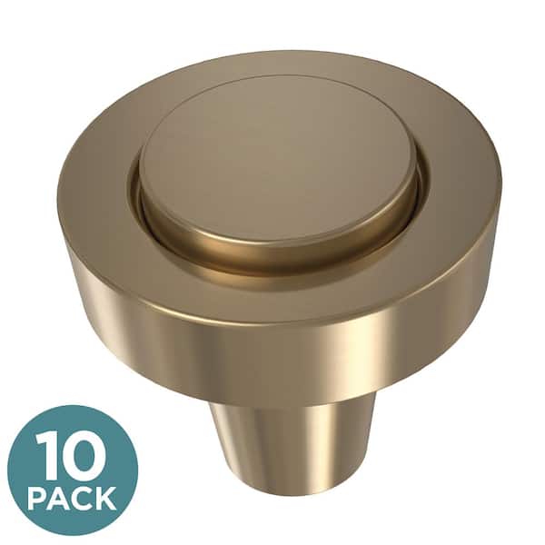 Liberty Modern Brace 1-5/32 in. (29 mm) Modern Champagne Bronze Cabinet Knobs (10-Pack)