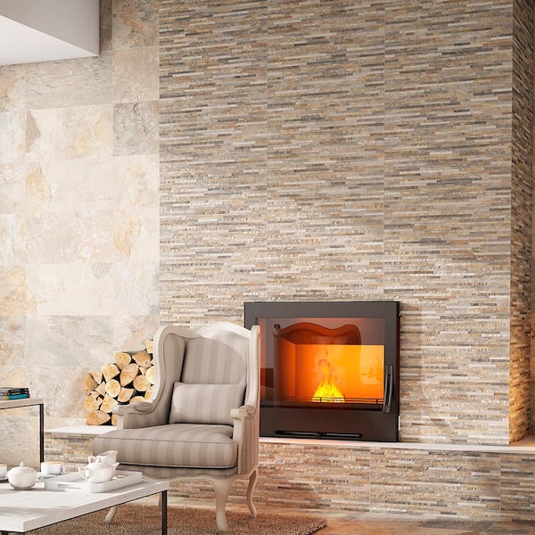 Muro Ardesia Ocre 12-1/2 in. x 12 in. Porcelain Wall Take Home Tile Sample