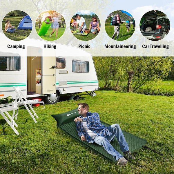 Outdoor Gonflable Matelas isolant Knoll Camping Tapis 183x50x5 Cm Incl Sac Pompe