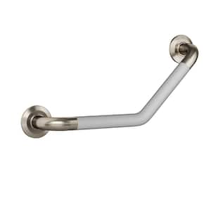 20 in. Angled Concealed Screw ADA Compliant Grab Bar with Optional Toilet Paper Holder in Stainless Steel Brushed