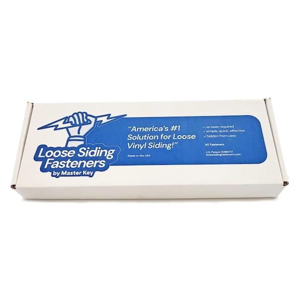 LOOSE SIDING FASTENERS 40LSF Simple, Quick and Effective a Hidden Clip That Secures Vinyl Siding That Continually Unlocks (40-Pack)