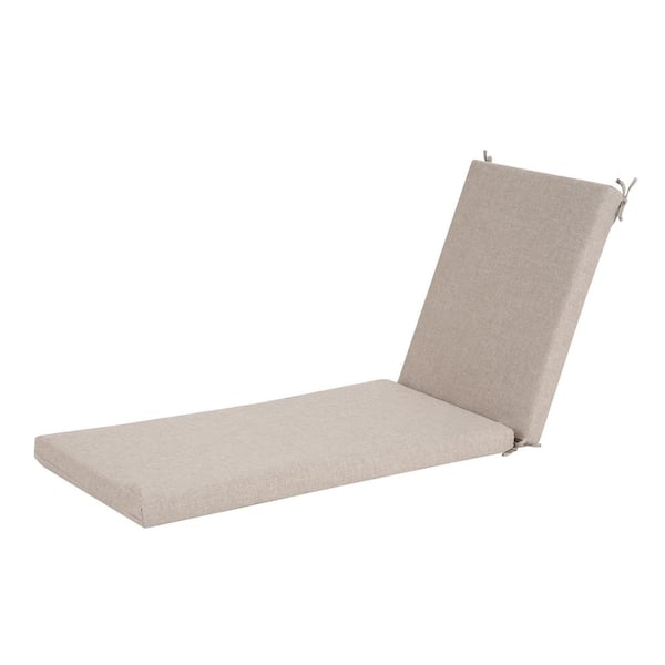 Noah 75 in. x 23 in. Patio 1-Piece Outdoor Chaise Lounge Cushion, Beige