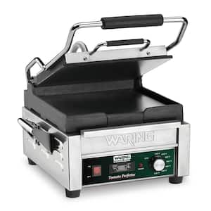 Tostato Perfetto Compact Flat Toasting Grill with Timer Silver - 120-Volt (9.75 in. x 9.25 in. Cooking Surface)