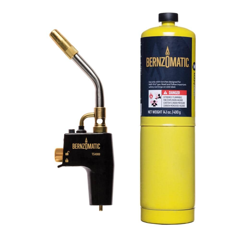 Bernzomatic DuraCast 4000 Torch Kit with 14.1 oz. MAP-Pro Cylinder and Premium Blow Torch TS4000KC - The Home Depot