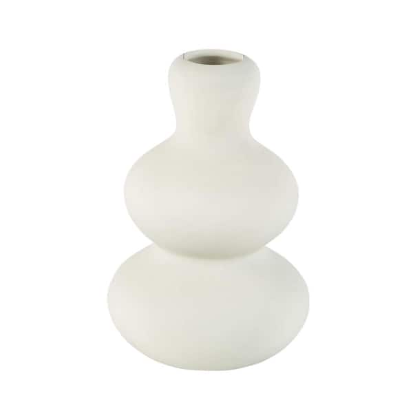 Afoxsos Flower Vase Ceramic for Decor for Home Decor Living Room, Home, Office, Centerpiece, Table and Wedding, White