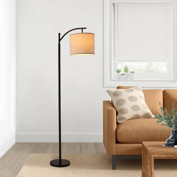 Cedar Hill 62 in. Black Floor Lamp 413108 - The Home Depot