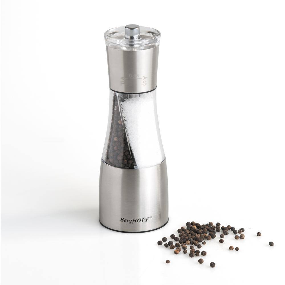 BergHOFF Duo Stainless Steel and Acrylic Salt & Pepper Mill