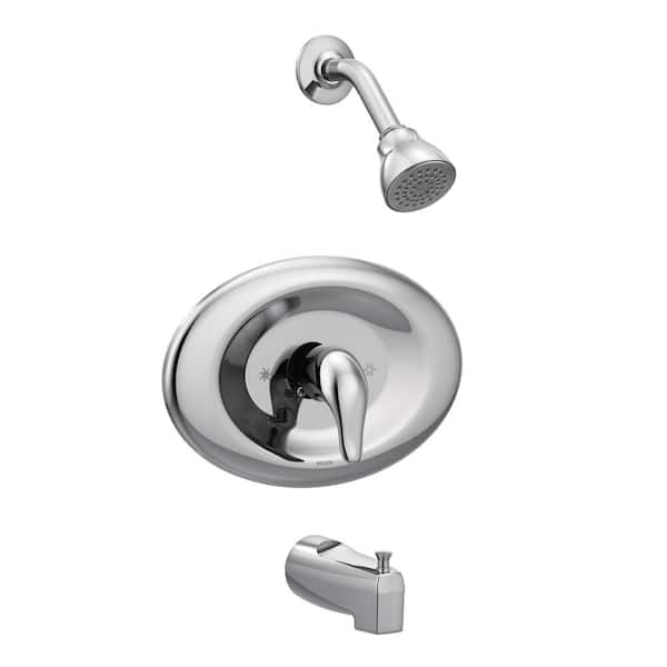 MOEN Chateau Single-Handle 1-Spray Tub and Shower Faucet Chrome Valve Included 