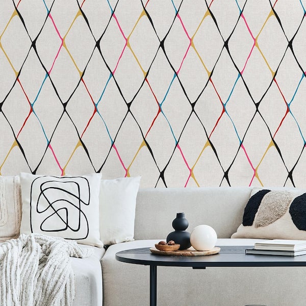 diamondlike Prism Vinyl Peel and Stick Wallpaper Roll ( Covers 30.75 sq. ft. )