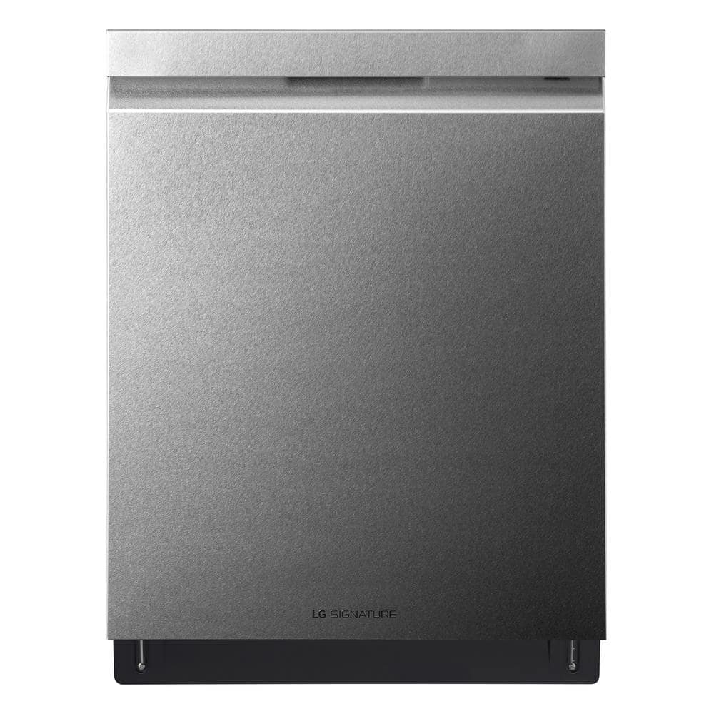 SIGNATURE 24 in. Top Control SMART Built in Dishwasher in Textured Steel with Stainless Steel Tub, 3rd Rack &amp; TrueSteam
