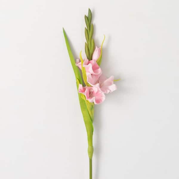 SULLIVANS 21.5 in. Soft Blushing Pink Artificial Gladiola