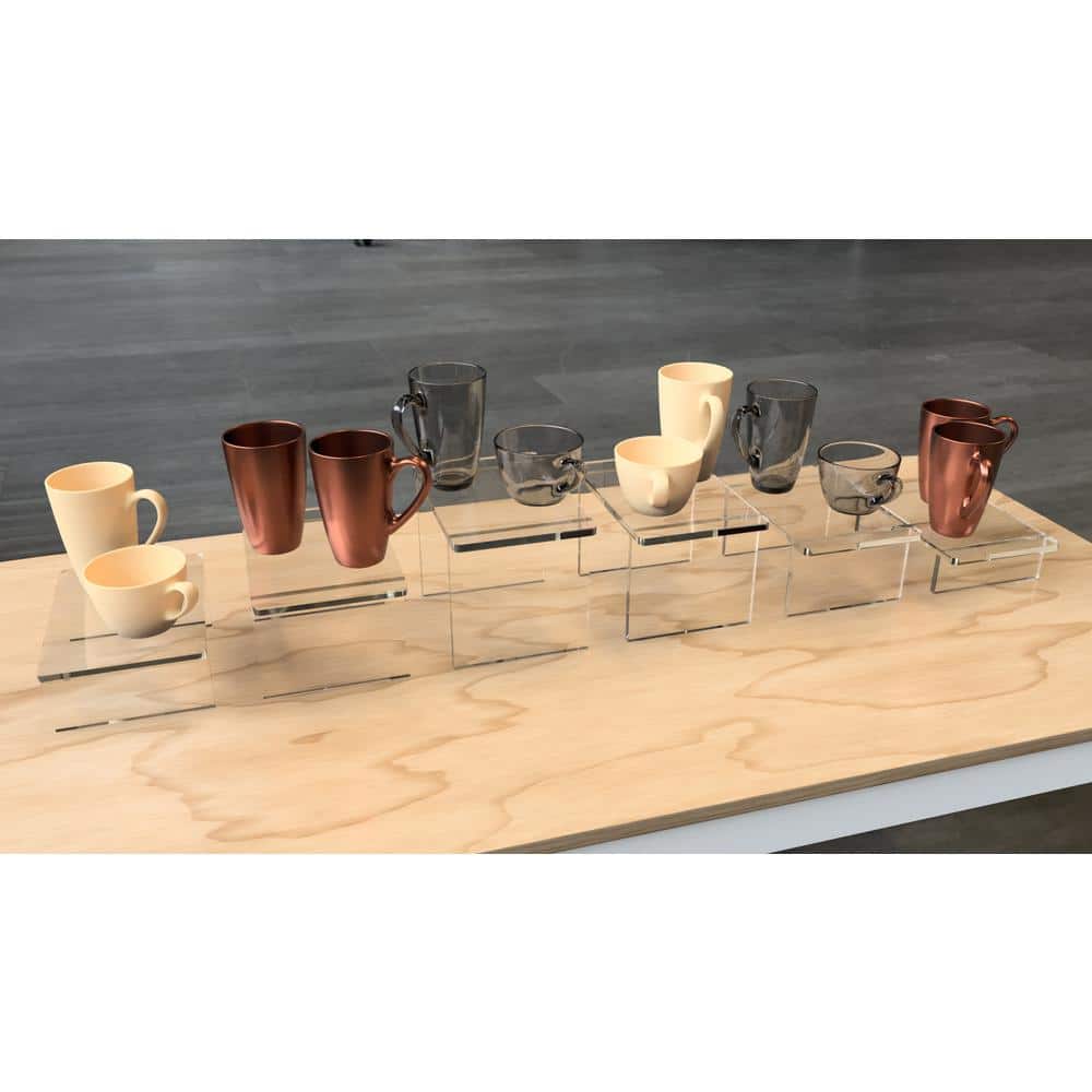 Clear Acrylic Desktop Monitor Stand with Storage Space