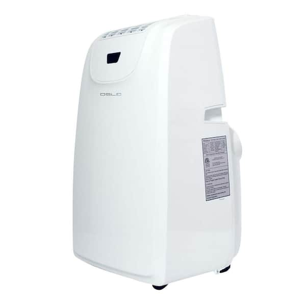 12,500 BTU, 8,000 BTU (SACC/CEC) Portable Air Conditioner, Dehumidifier and  Remote, White