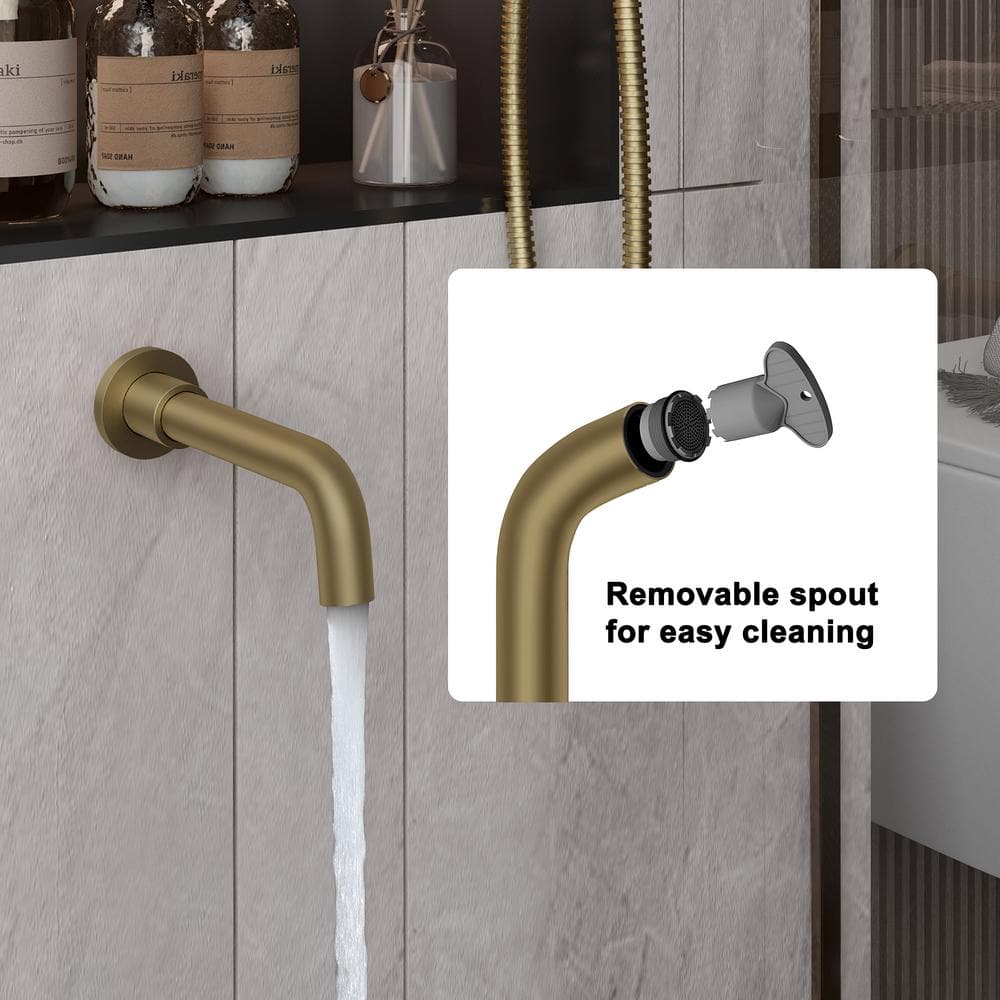 Brushed Gold Large Round Multi-Head Rain Shower System