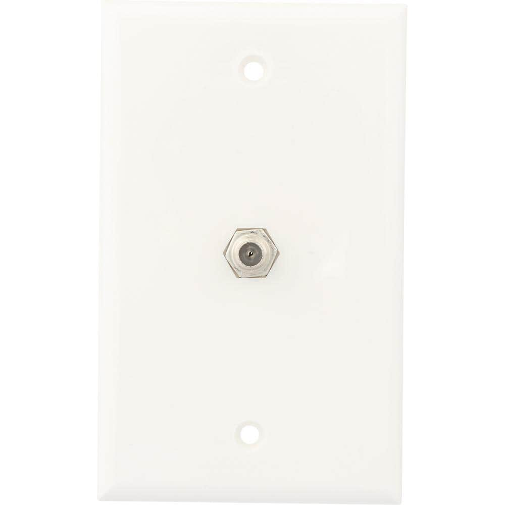 Zenith Coaxial Cable Wall Jack, White VW1001WJ1W - The Home Depot