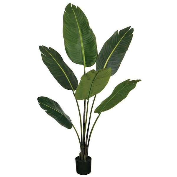 SULLIVANS 4 ft. 2 in. Green Artificial Bird Of Paradise Foliage Tree in Pot