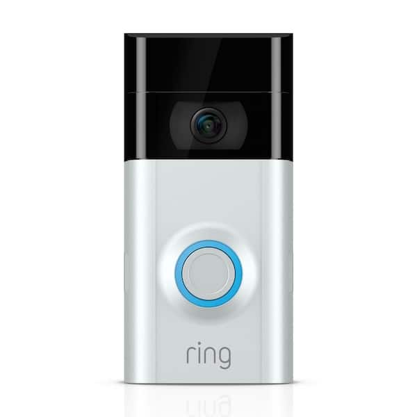 Ring Wired and Wireless Refurbished-1080p HD Wi-Fi Video Door Bell 2, Smart Home Camera, Removable Battery, Works with Alexa