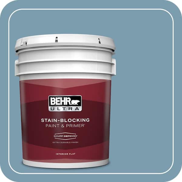 BEHR ULTRA 5 gal. #550F-4 Cool Dusk Extra Durable Flat Interior Paint & Primer