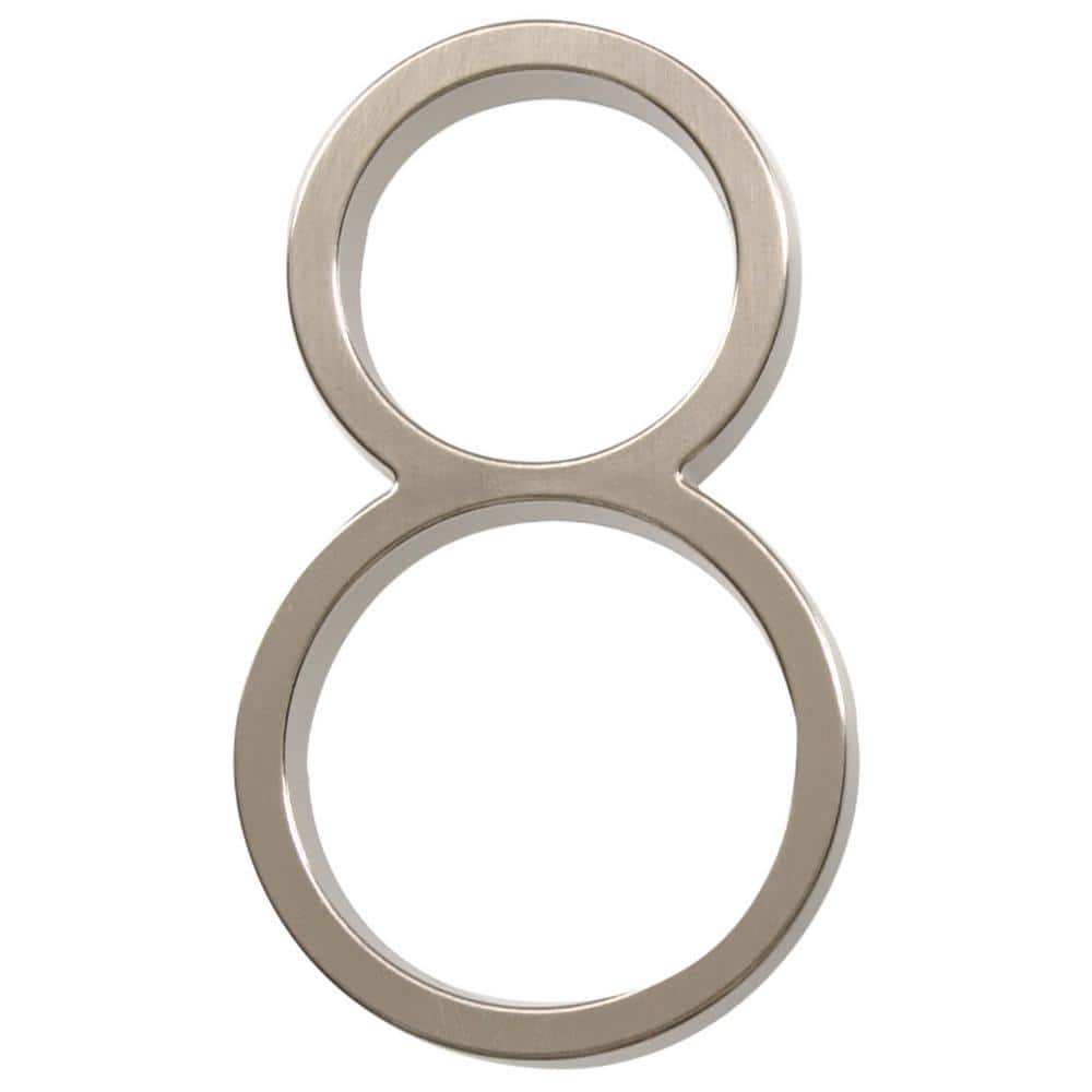 5 in. Modern Satin Nickel Floating or Flush Metal House Number 8 price history on PriceWatchPro