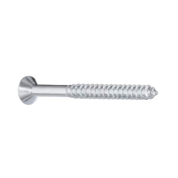 #10 x 2-1/4 in. Zinc Plated Phillips Flat Head Wood Screw (4-Pack)
