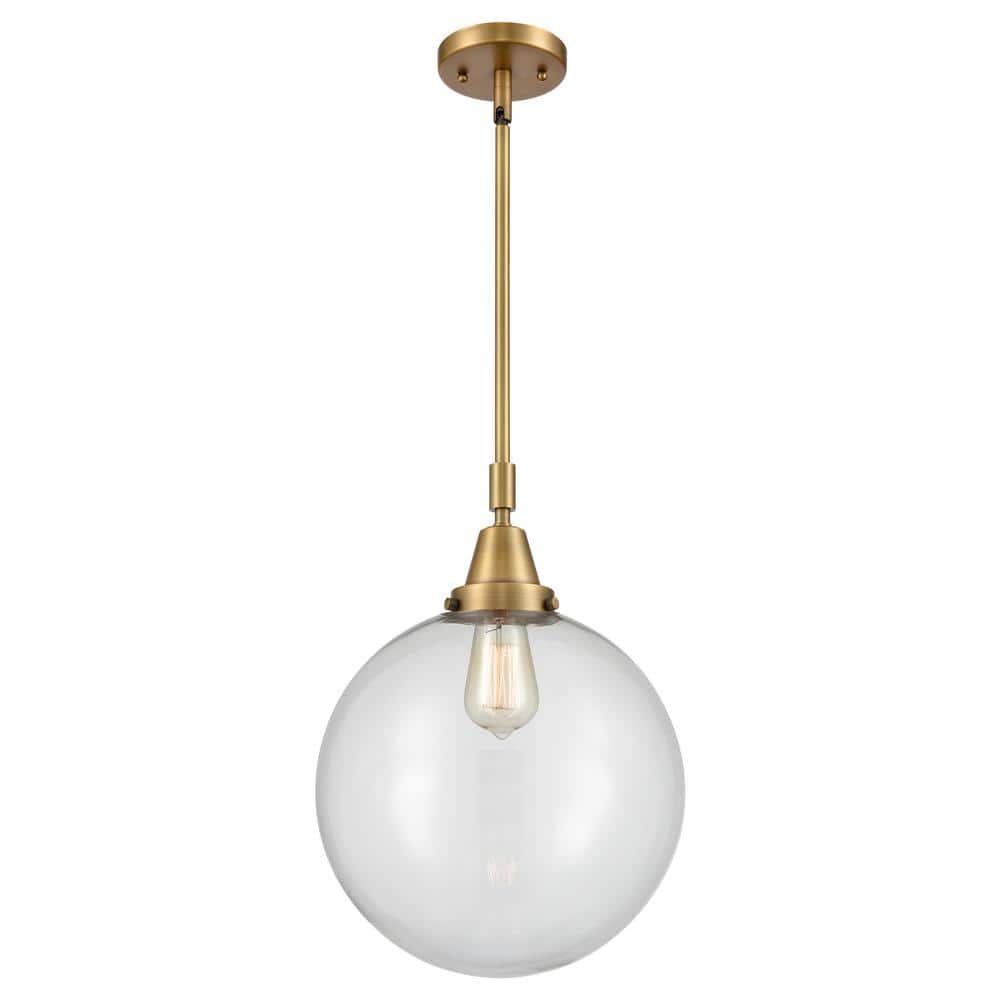 Beacon 100-Watt 1-Light Brushed Brass Standard Mini Pendant Light with Clear Glass Shade, No Bulbs Included price history on PriceWatchPro