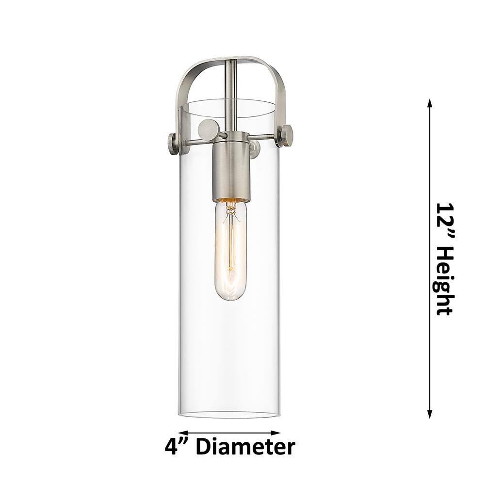 Matte Black Glass Cylinder Indoor/Outdoor Pendant Light