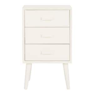 Pomona Rustic White 3-Drawer End Table