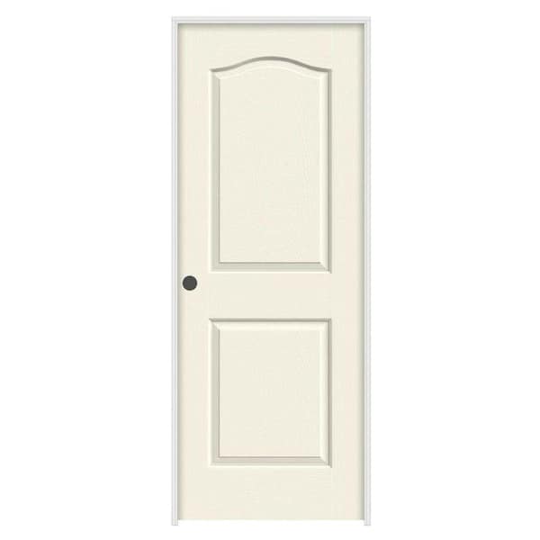 JELD-WEN 30 in. x 80 in. Camden Vanilla Painted Right-Hand Textured Molded Composite Single Prehung Interior Door
