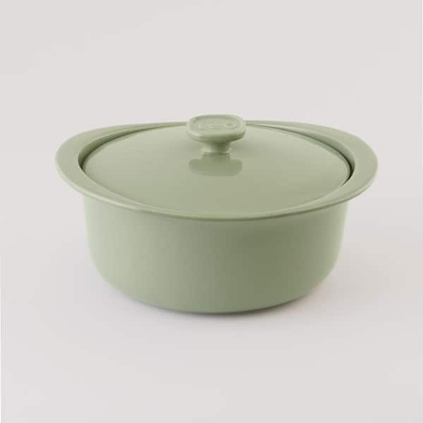 BergHOFF Balance 4.5 qt. Ceramic Casserole 9.5 in. with Lid Sage