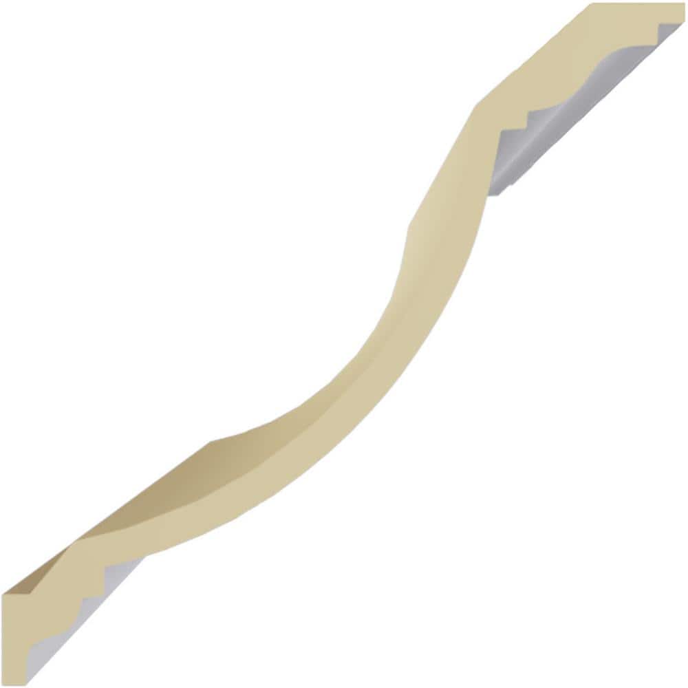 Claremont White Polyurethane Crown Moulding 94.5" Length