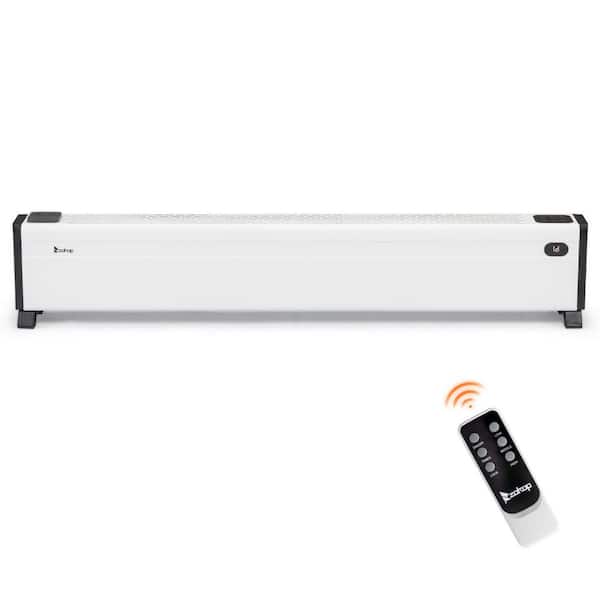 1500-Watt 9.25 in. Indoor Electric Ceramic Space Heater Baseboard Heater with Remote Control (48 in. L)