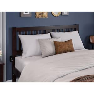 Tahoe Brown Queen Solid Wood Headboard with USB Charger